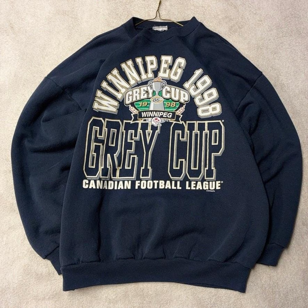 Vintage 1998 Grey Cup CFL Sweatshirt 86th Football Graphic 90s Mens XL